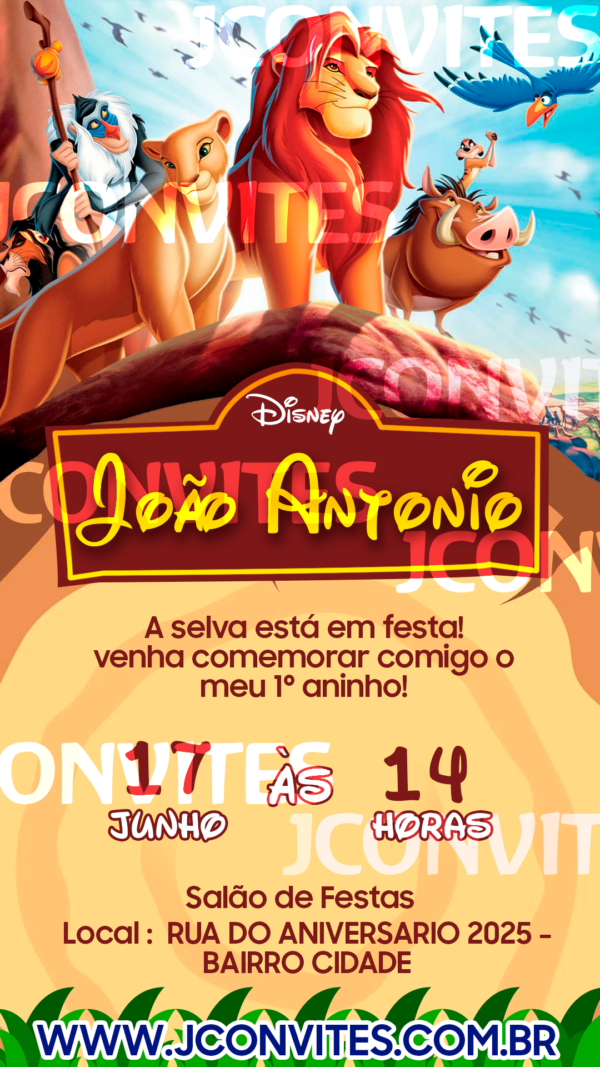 Convite Digital - Rei Leão - Image 2