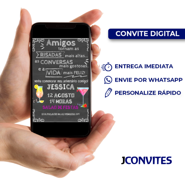 Convite Digital - Lousa de Bar